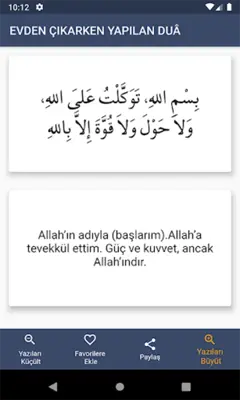 Günlük Dualar ve Zikirler android App screenshot 2